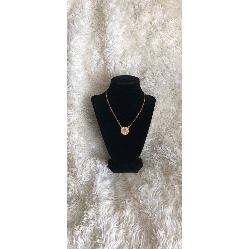 Marlyn Schiff Gold Necklace with Orange